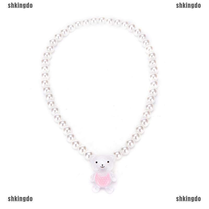 THINH Bộ Dây Chuyền + Vòng Tay Nhựa Xinh Xắn Cho Bé Gái