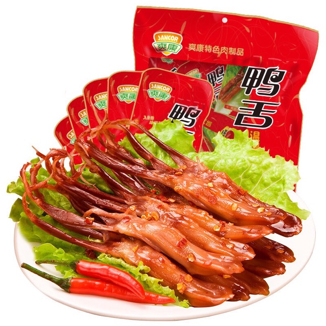 Lưỡi vịt cay đặc sản lưỡi vịt ôn châu đặc sản ăn vặt thơm ngon | BigBuy360 - bigbuy360.vn