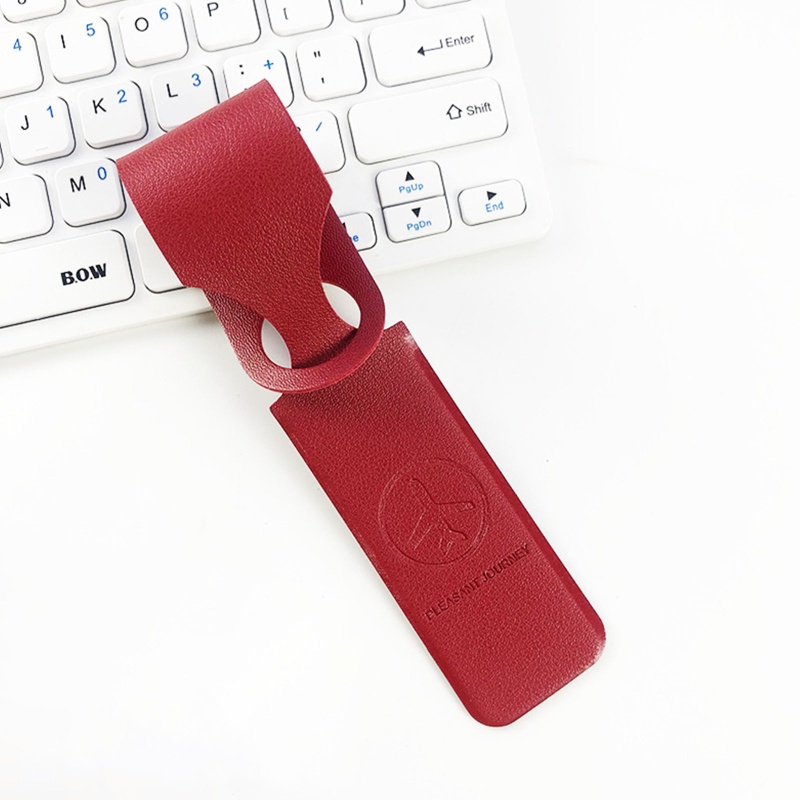 QQ Nhãn Đánh Dấu Ghi Thông Tin ID Hành Lý Bằng Da PU Nhỏ Gọn Tiện Dụng