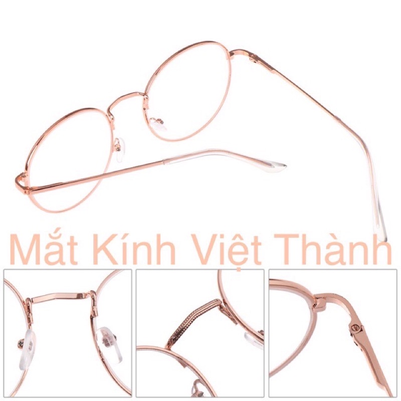 Gọng Kính Cận Kim Loại Phom Tròn Vinone Kính lắp độ cận