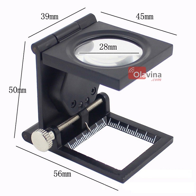 ​Kính lúp có thước đo 10x khung hợp kim nhôm