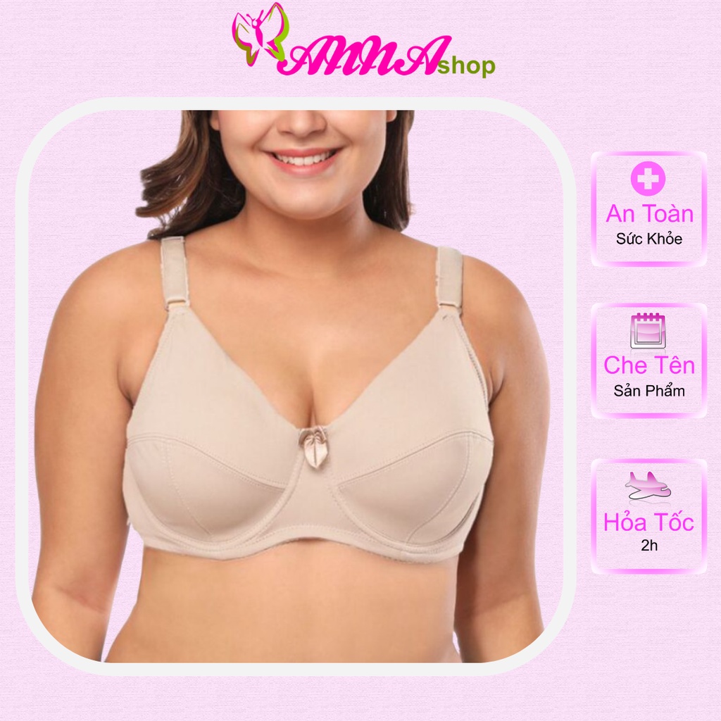 Áo ngực nữ trung niên có size 42 mút nhẹ thiết kế đơn giản, trẻ trung, dễ phối đồ (MS 04058) Anna Shop