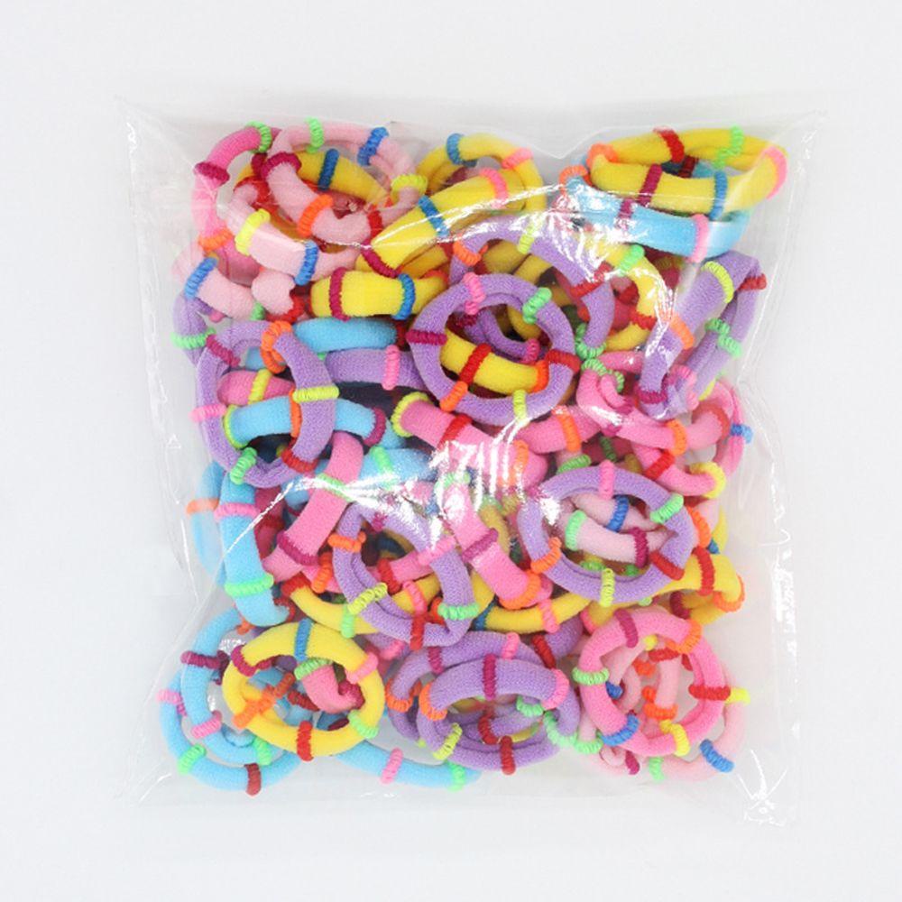 Set 50 Dây Cột Tóc Co Giãn Tốt Cho Bé Gái