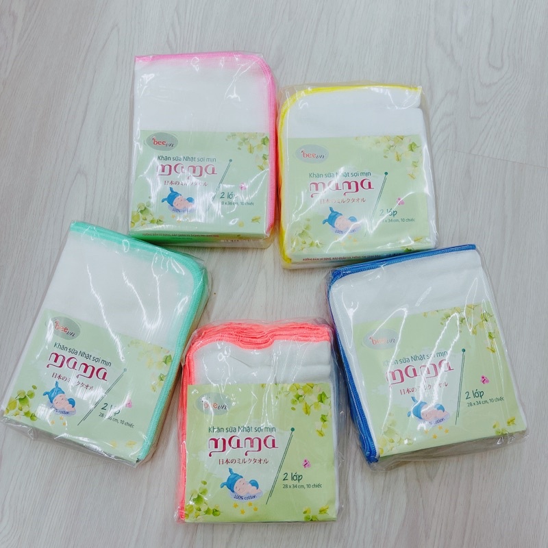 Khăn xô, khăn sữa Mama xuất Nhật túi 10 chiếc (2-3-4 lớp) FLASH thumbnail