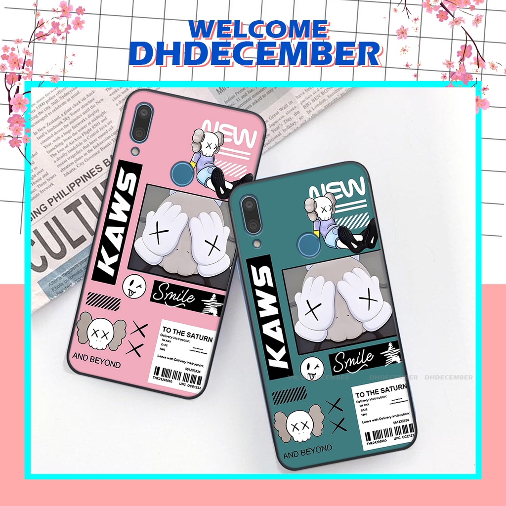 Ốp lưng Huawei Y9 2019 in hình gấu K@ws, gấu nâu, dor@emon RẺ- ĐẸP- BỀN