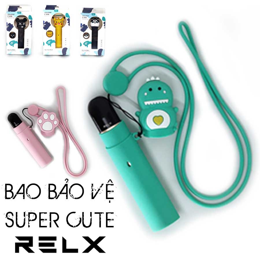 Bao bảo vệ điện thoại Relx 1 Silicon chống sốc phiên bản Khủng Long ham ăn ngáo siêu kute có clip thực tế