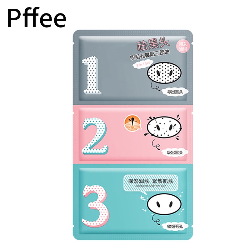 Set 3 mặt nạ mũi PFFEE hỗ trợ giảm mụn đầu đen làm sạch sâu lỗ chân lông hiệu quả