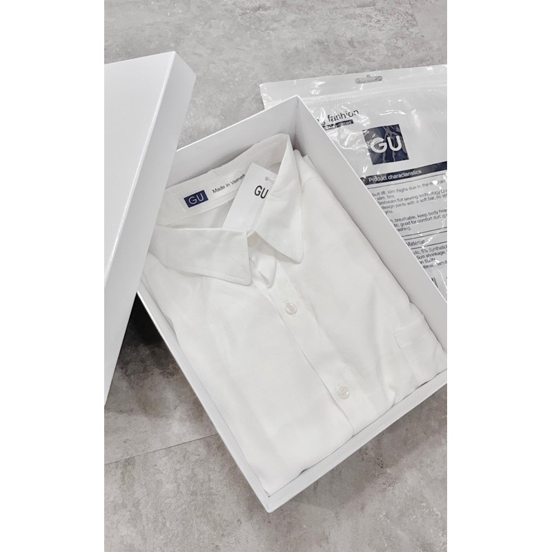 [Mã WASTUP giảm 10% tối đa 30K đơn 99K] Sơ mi trắng kèm túi dành cho nữ ( G.u) | BigBuy360 - bigbuy360.vn