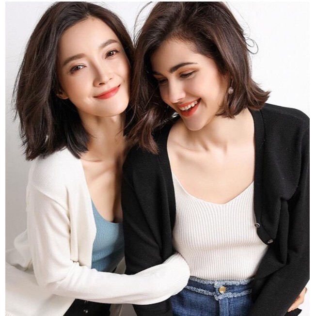 Áo len nữ Cardigan lông cừu xuất Nhật (hàng Quảng Châu chất siêu đẹp) | BigBuy360 - bigbuy360.vn