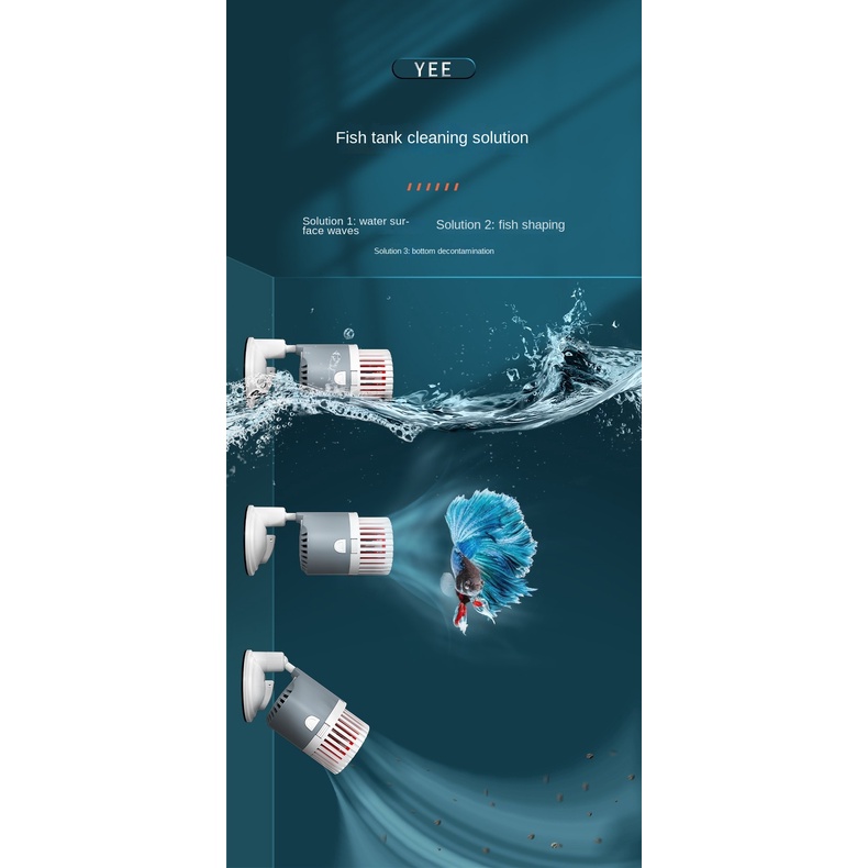 Máy Bơm Làm Sạch Bể Cá / Lướt Sóng / Máy Bơm Lướt Sóng Hai Đầu Tạo Tác Dụng Siêu Im Lặng
