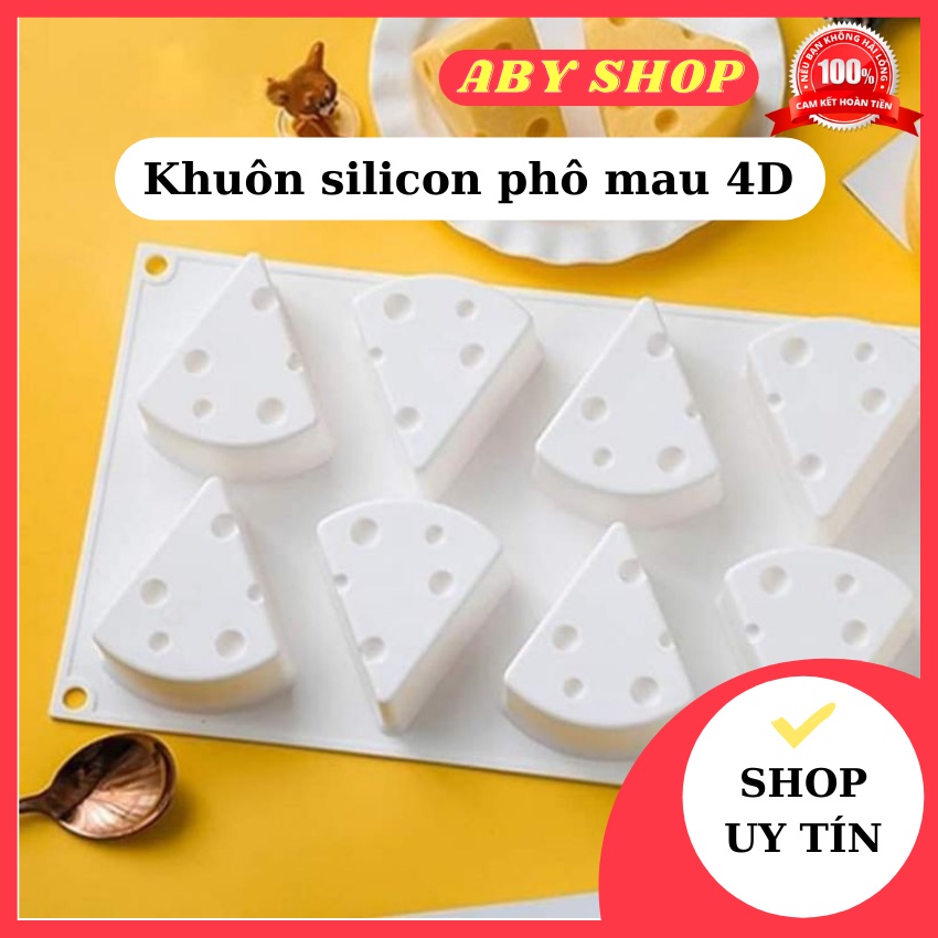 Khuôn silicon phô mau 4D ⚡ HÀNG LOẠI 1 ⚡ khuôn làm 8 viên phô mai Tom &amp; Jerry NL002