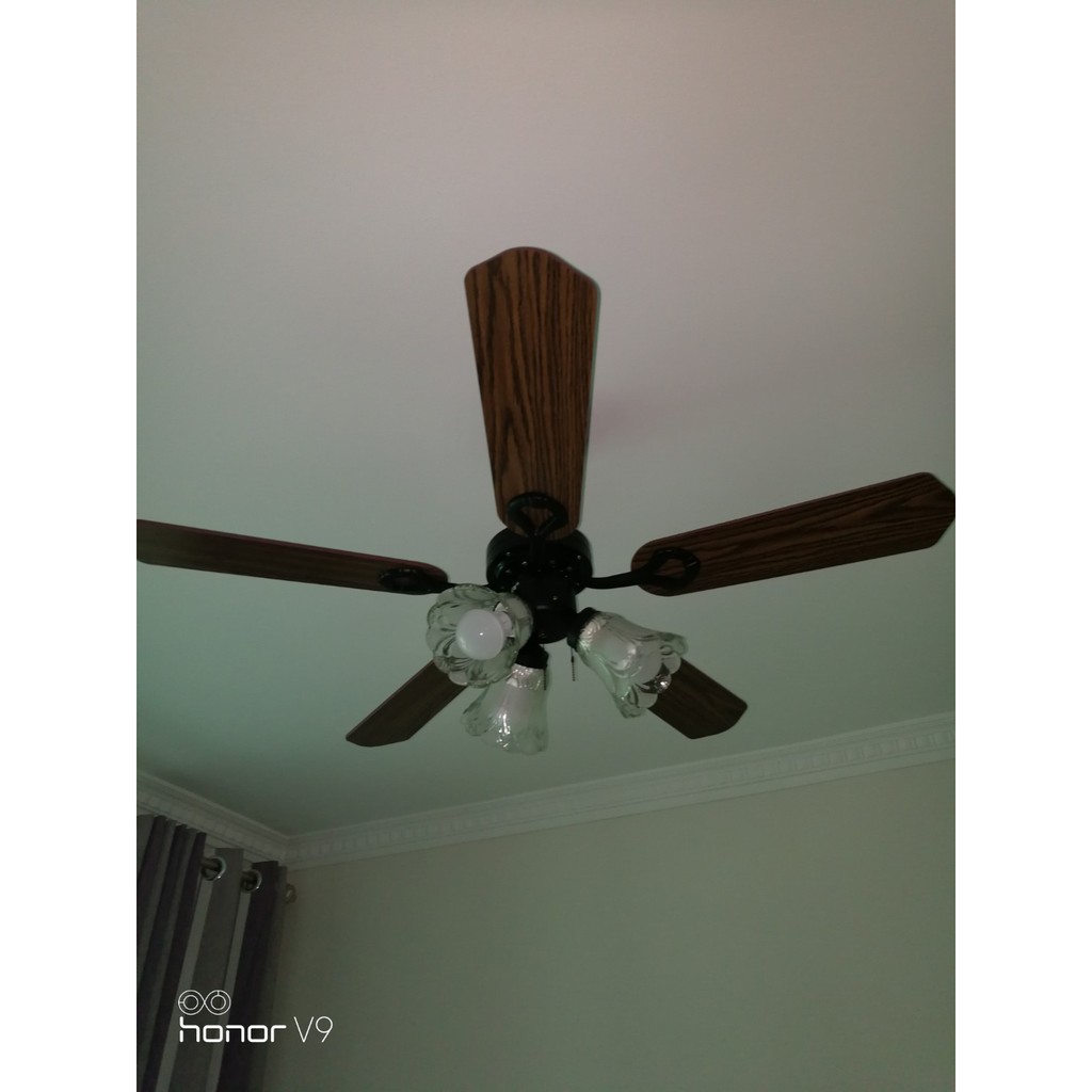 Đèn quạt trần cổ điển Châu Âu  2CDCA42B3