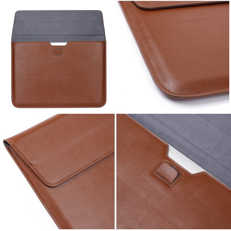 Ultra Slim Luxury PU Leather Laptop Sleeve Case Bag Matte Cover For MacBook Air Pro Retina 11 12 13 15