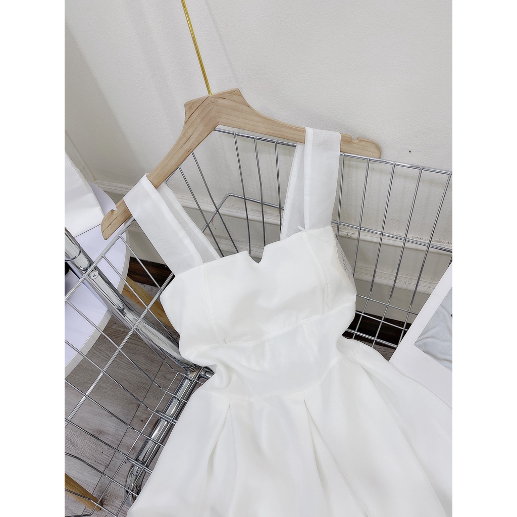 [ 𝐅𝐑𝐄𝐄 𝐒𝐇𝐈𝐏 ]  VÁY 2 DÂY TƠ BẢN TO CÚP NGỰC DÁNG DÀI