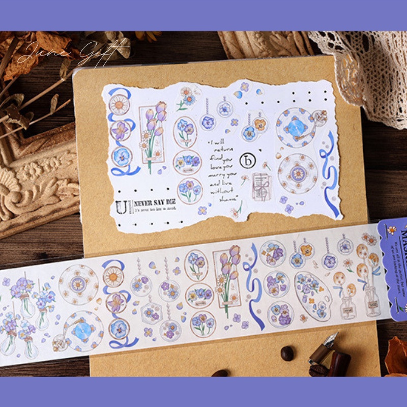 Dải Masking Tape Trang Trí Sổ Chủ Đề Dream Flowers