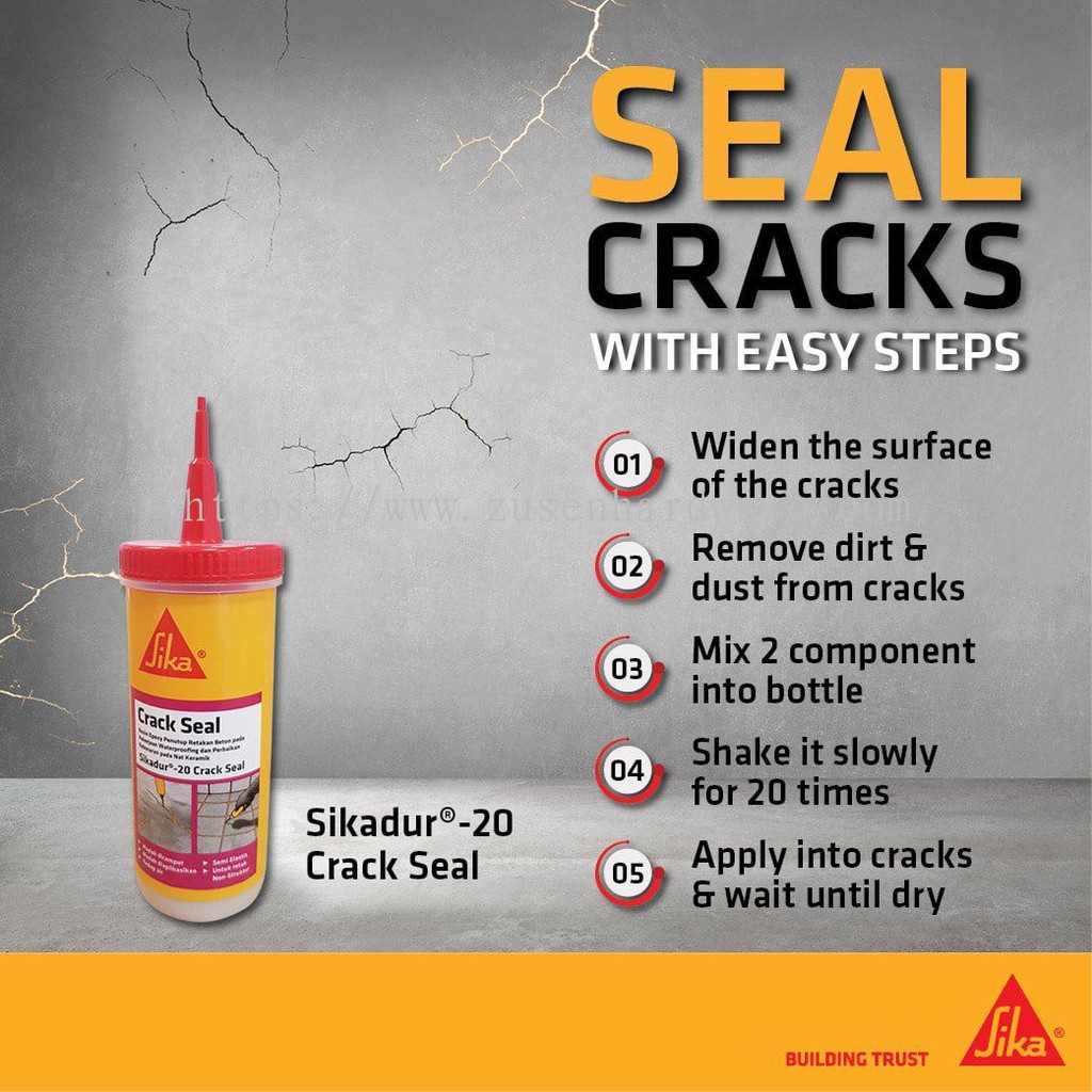 SIKADUR 20 CRACK SEAL Chám Khe Ron gạch Vết Nứt chân chim