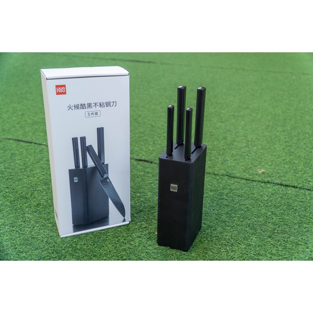 Bộ dao Đức 5 món Xiaomi HuoHou kèm chân đế gỗ