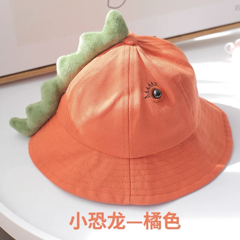 (Hàng mới về) Mũ bucket, nón  chống nắng vành tròn hình khủng long đáng yêu cho bé chu vi vòng đầu dưới 54 cm