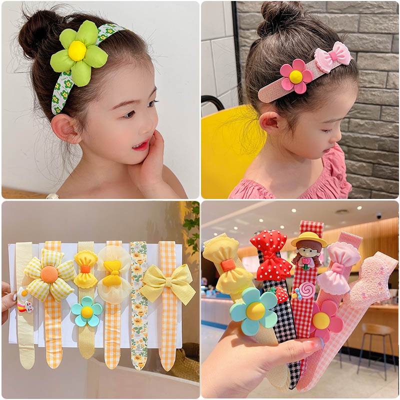 Băng Đô Thiết Kế Dễ Thương Phong Cách Hàn Quốc Dành Cho Bé Gái