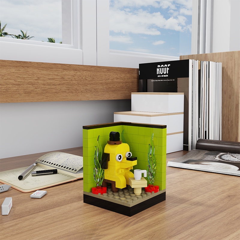 Buildmoc Mô Hình Đồ Chơi Lắp Ráp Thành Phố Chú Chó Hoạt Hình Dễ Thương Thích Hợp Làm Quà Tặng MOC-115915 128 Cái Gạch MOC Bộ