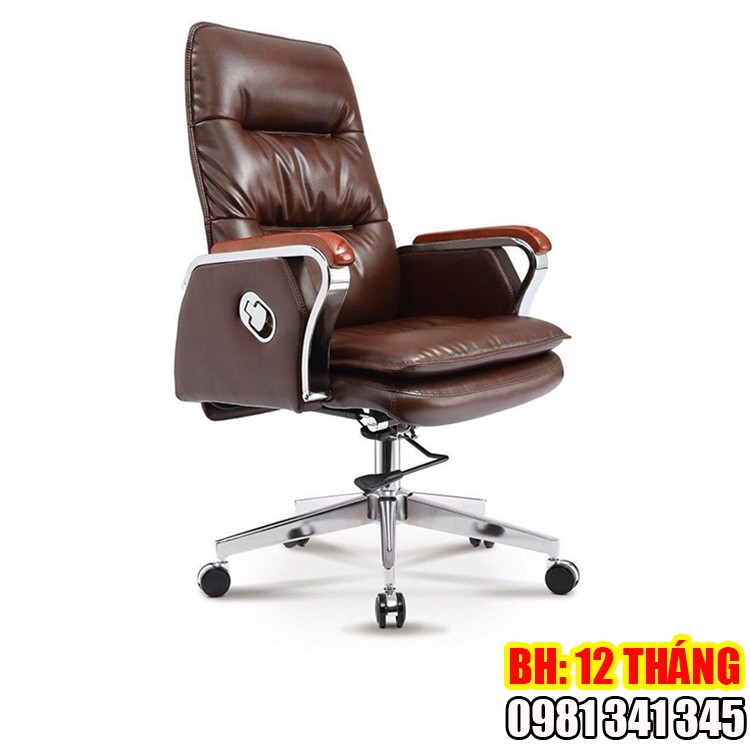 Ghế Giám đốc da nâu GD35 - Ngả lưng siêu êm