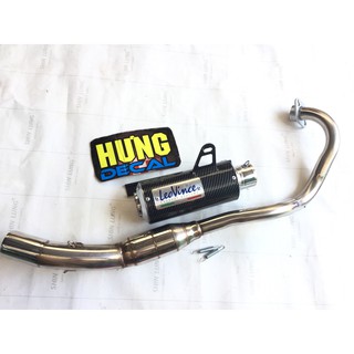 Pô leovince carbon cổ bầu hơi inox exciter, winer, sonic, raider, satria, gsx, tfx, fz, cbr, r15,....
