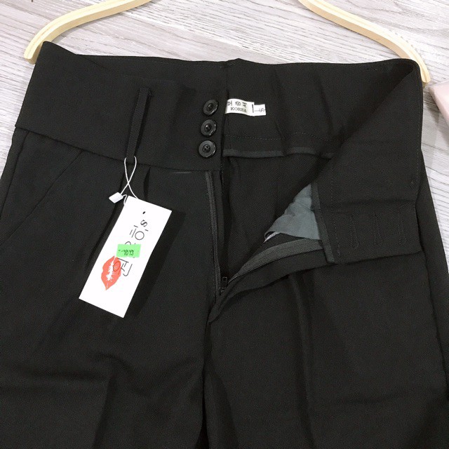 Quần Baggy Cạp Cao 3 Cúc Siêu Hit Hot ,Siêu Hack Dáng