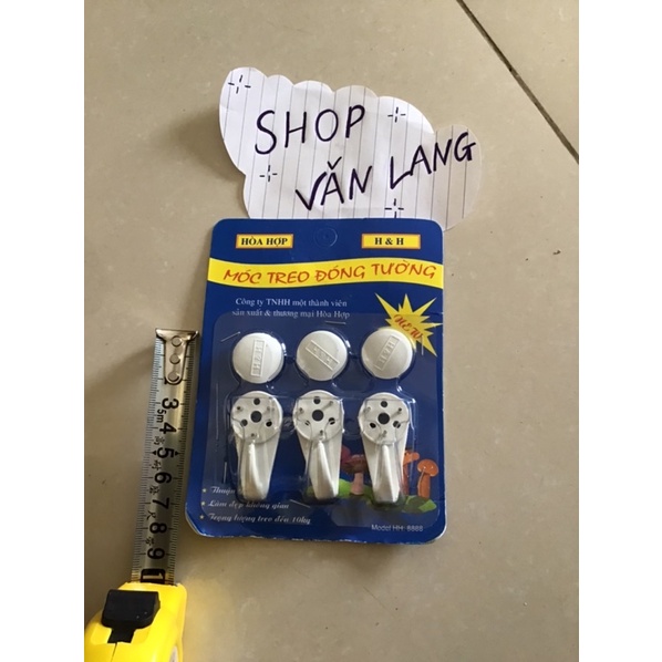 Vỉ 3 chiếc móc 3 đinh đóng tường loại to