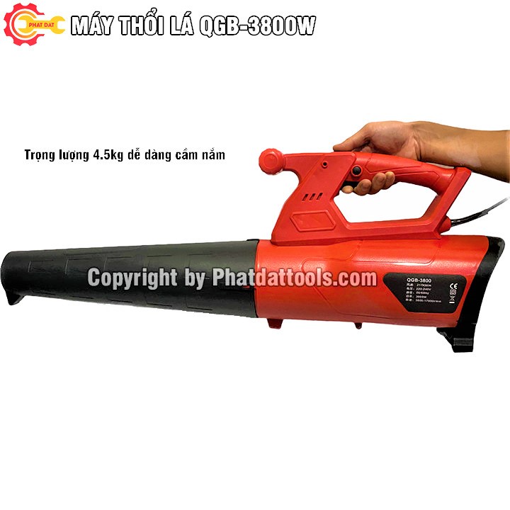 Máy Thổi Lá QGB-3800W - Tốc độ 217Km/h -  Điều Chỉnh Tốc Độ 6 Cấp - Máy Thổi Công Nghiệp Hạng Nặng - Bảo Hành Toàn Quốc