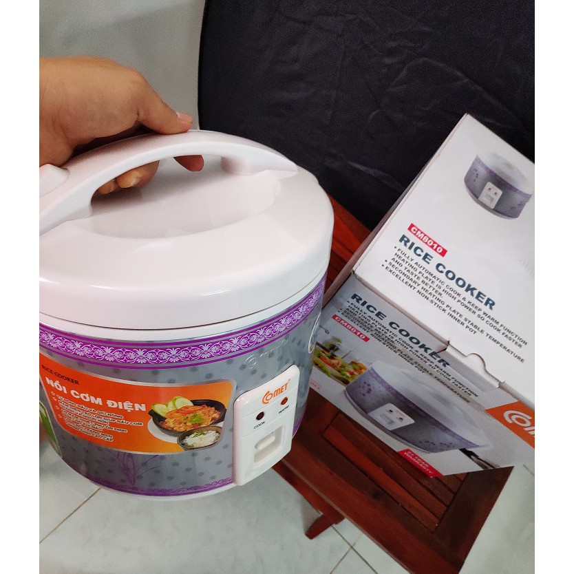 Nồi Cơm Điện Nắp Gài 1.8l - Chính Hãng Comet - Lòng Tráng Men Chống Dính | BigBuy360 - bigbuy360.vn
