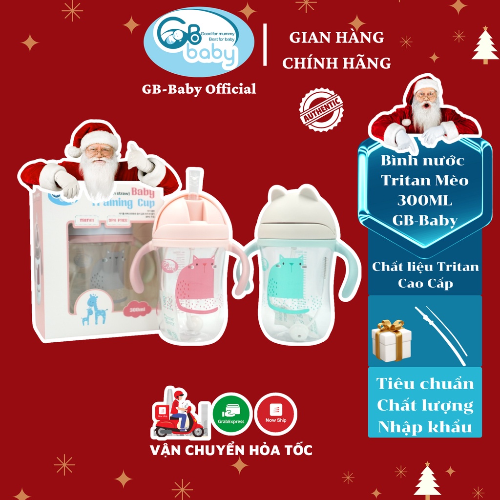 Bình uống nước Tritan cao cấp cho bé GB-Baby 300ml Hàng Chính Hãng