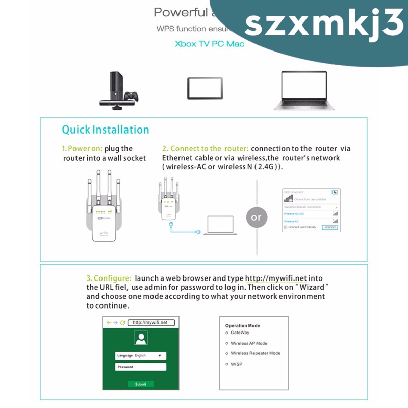 Bộ Khuếch Đại Tín Hiệu Wifi Không Dây 300mbps Phích Cắm Us | BigBuy360 - bigbuy360.vn