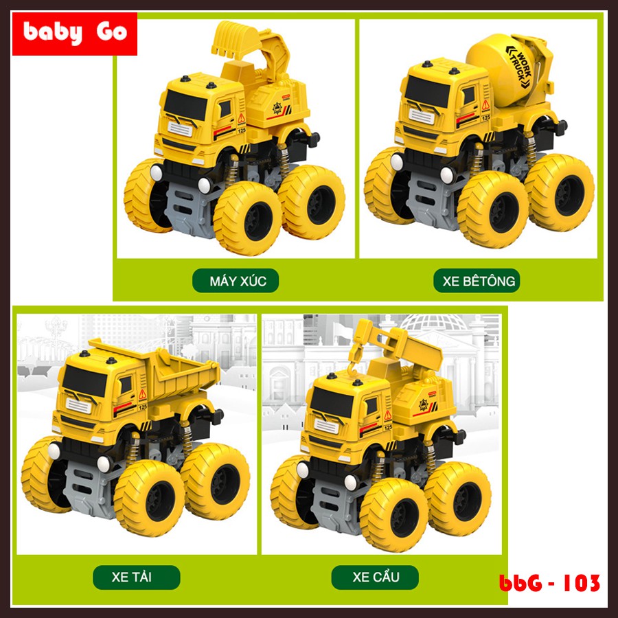 Oto chuyển động quán tính Baby Go-103, nhiều màu sắc hấp dẫn, độ bền cực cao, chinh phục mọi địa hình.