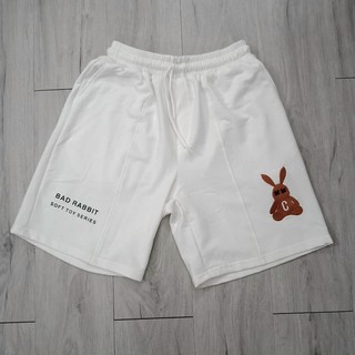 [ẢNH THẬT] quần short bad habits thỏ nâu thêu đen / trắng - bad rabbit short unisex streetwear streetstyle