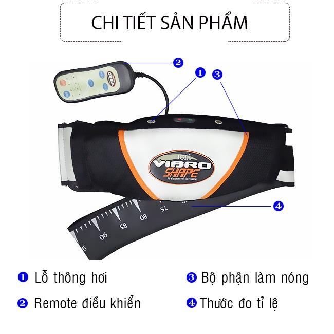 Đai Massage Giảm Mỡ Bụng Vibro Shape USA - Máy Rung Giảm Mỡ Bụng, Toàn Thân Cao Cấp Hiệu Quả