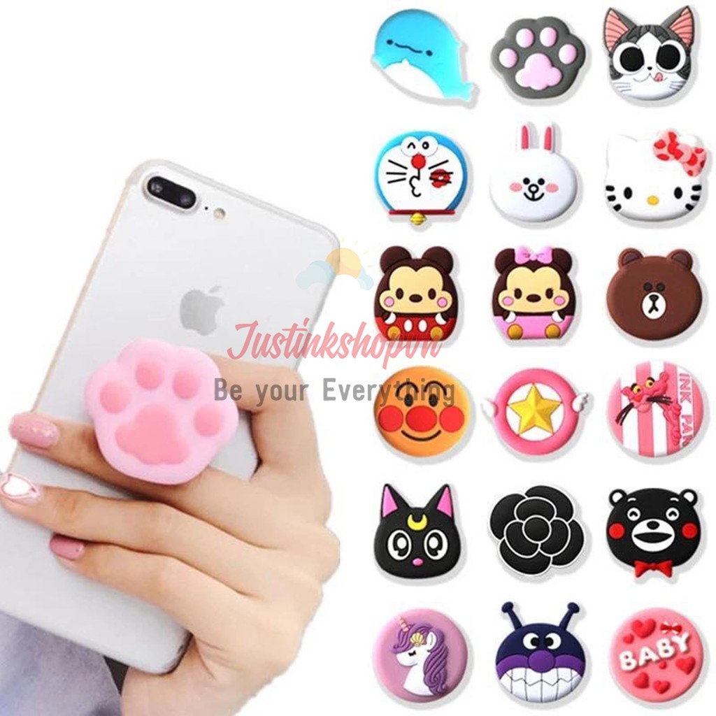 Giá Đỡ Ngón Tay Điện Thoại Thông Minh Di Động Smartphone Popsocket 2020 Hình Thú 3D Dễ Thương - JLMS-2110-GDDT