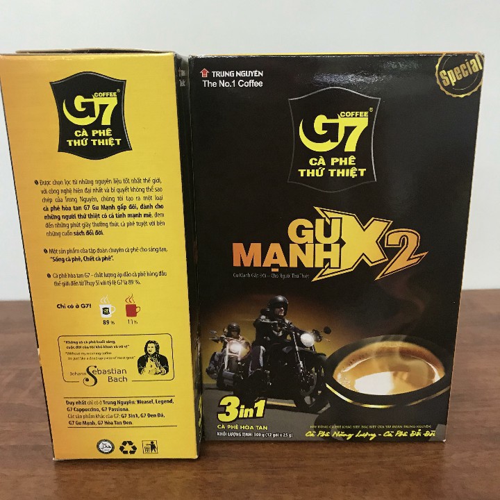 [Chính hãng] Cà phê G7 Gu mạnh X2 3in1 Trung Nguyên - Hộp 12 Gói dài - Trung Nguyên G7 - Cà phê hòa tan G7 | BigBuy360 - bigbuy360.vn