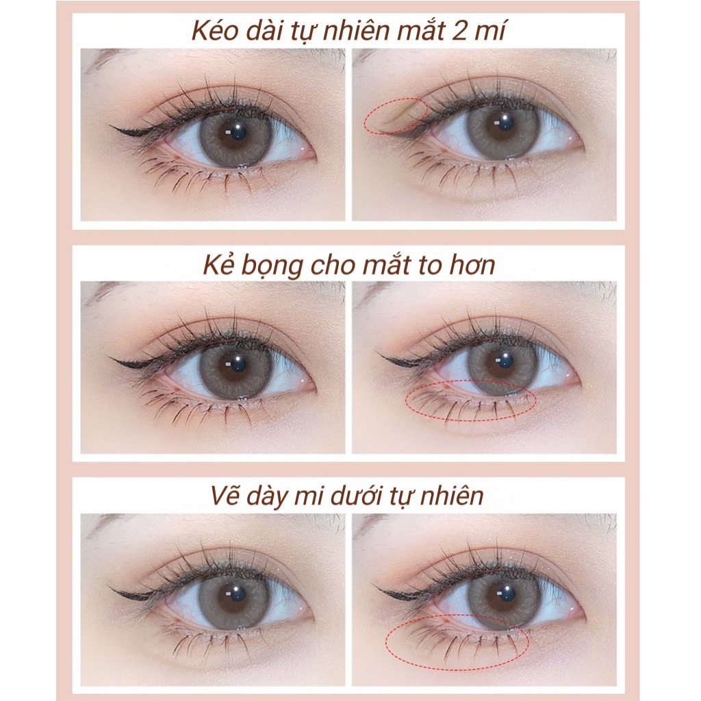 Bút kẻ bọng mắt GOGO TALES SWEET MINT nét mảnh Spirit Eye Three-dimensional Lying Eyeliner Gogotales GT309 GOGO93 SWMI25 | BigBuy360 - bigbuy360.vn