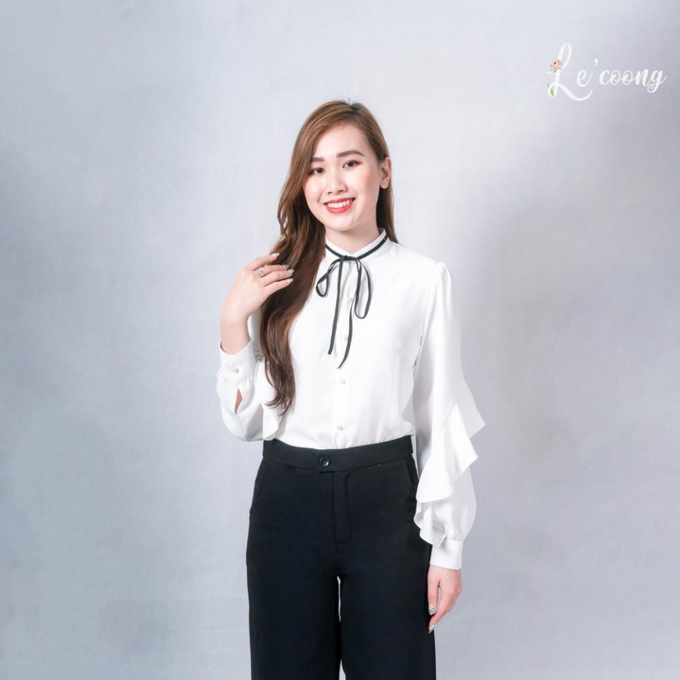 Áo Sơ Mi Cao Cấp Áo Nữ Thiết Kế Công Sở Chất Liệu Lụa Hàn Sang Trọng_LeRin A27