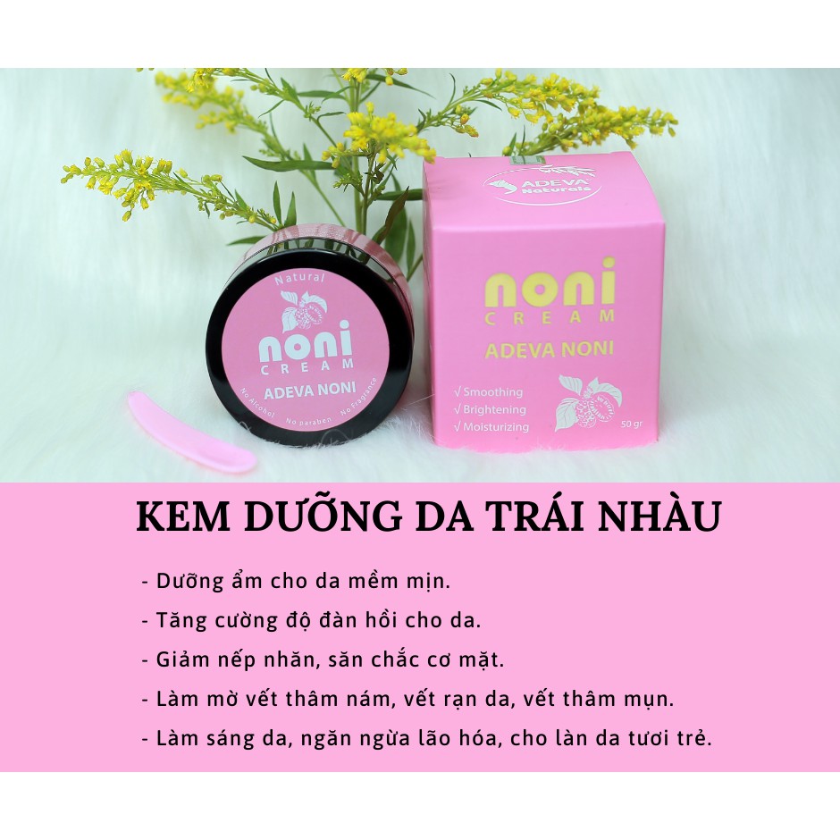 Kem Dưỡng Da Trái Nhàu - Ốc Sên Adeva (Snail Noni Cream) 50 Gram