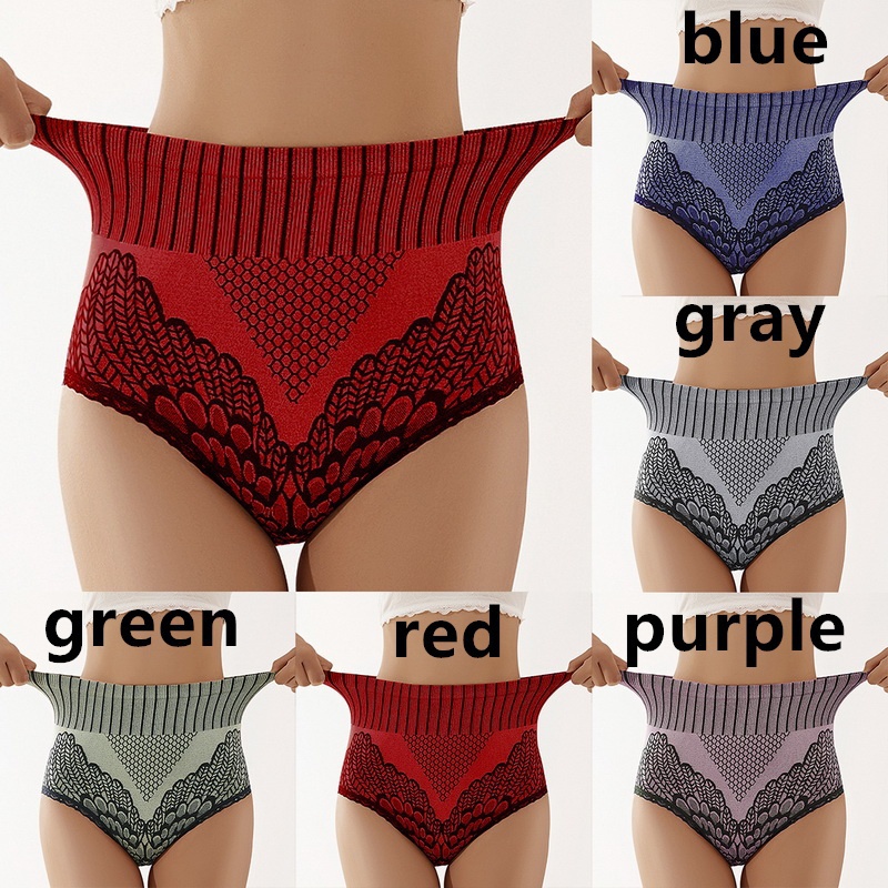 Quần Lót Cotton Lưng Cao Định Hình Eo Thoáng Khí Cho Nữ