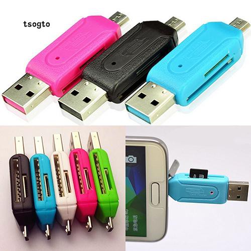 Đầu đọc thẻ nhớ TF SD USB OTG 2 trong 1 siêu tiện lợi