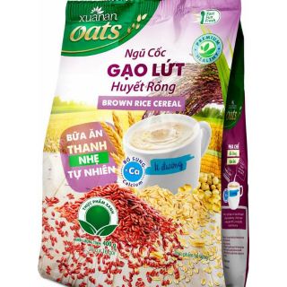 Mẫu mới Bột gạo lức Ngũ Cốc Huyết rồng bịch 400g