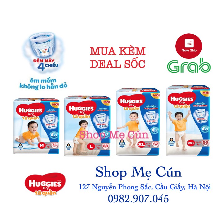 [Mã SKAMFMW146 giảm 8% đơn 500K] 🌈 [Chính hãng, Date mới] ☘️ Tã quần, Tã dán Huggies M74, M76, L68, XL62, XXL56 🌸