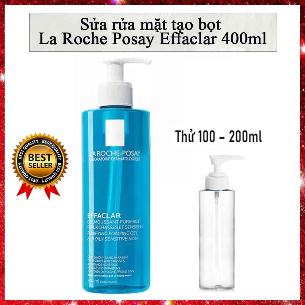 Sữa rửa mặt dạng gel tạo bọt cho da dầu và nhạy cảm La Roche-Posay Effaclar 400ml