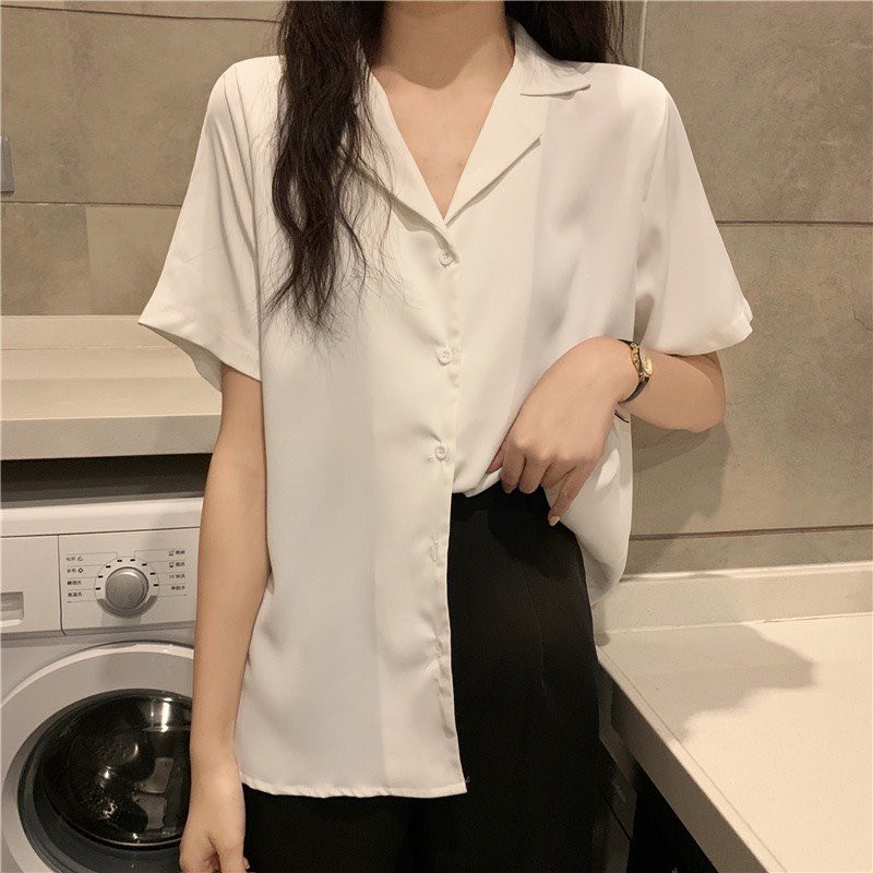 Áo Sơ Mi ngắn Tay Cổ Vest