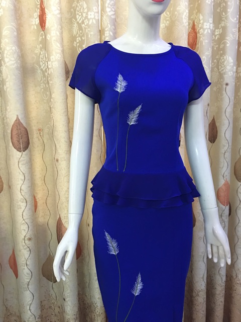 Set Áo Chân Váy thêu bông lau V120 cao cấp | BigBuy360 - bigbuy360.vn