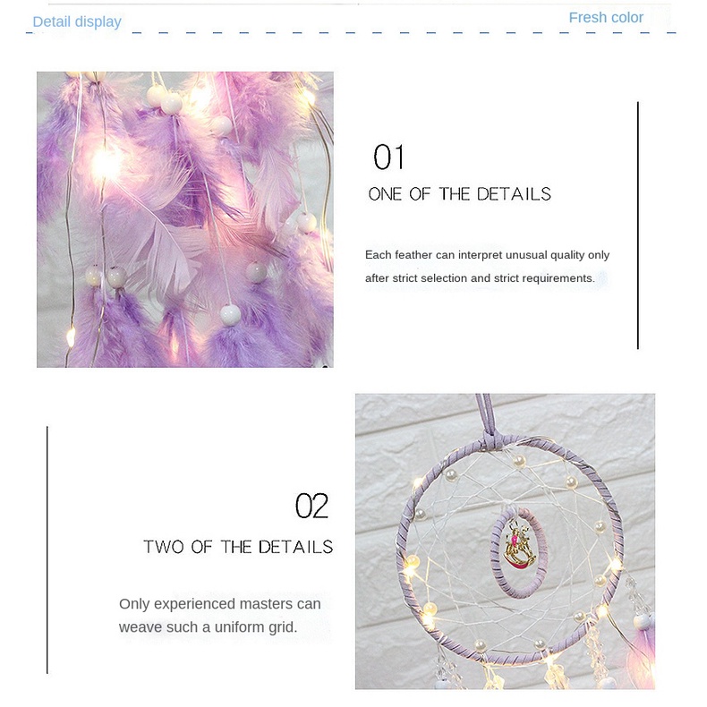 Chuông Gió Vòng Bắt Giấc Mơ Tròn Dễ Thương Cho Nữ