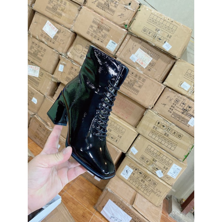 Boots da bóng, buộc dây siêu CHẤT. gót vát 7cm. full box hãng