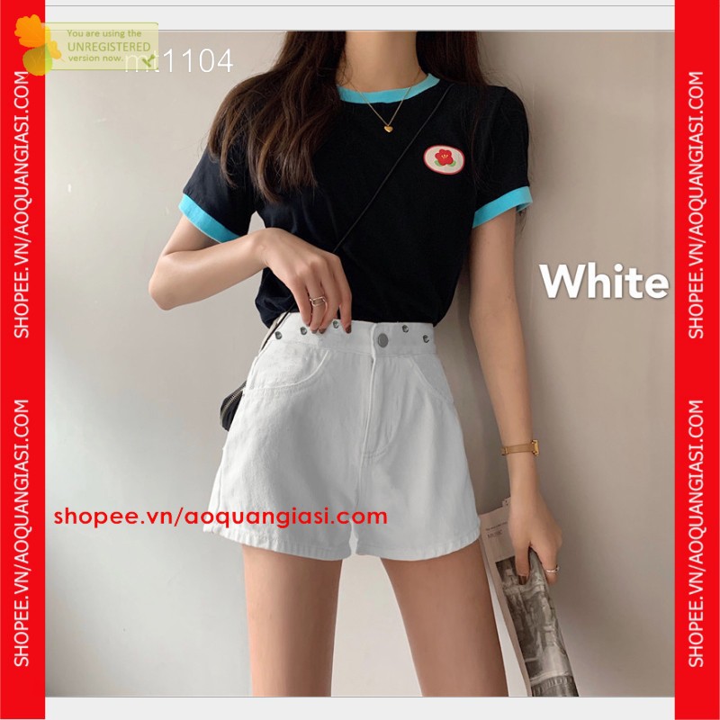 Quần short kaki nữ 8 nút 2 túi mẫu 67 MT701, mt1104, mt1105, mt1077, mt261